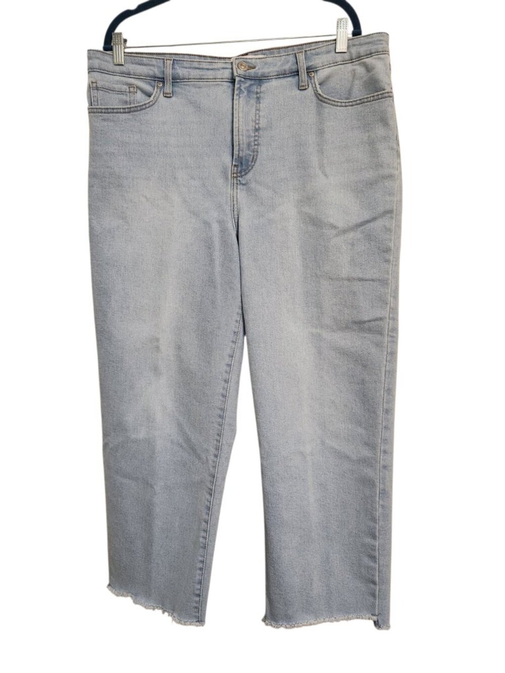 Vintage America High Rise Straight Crop Light Wash Jeans Size 16/33